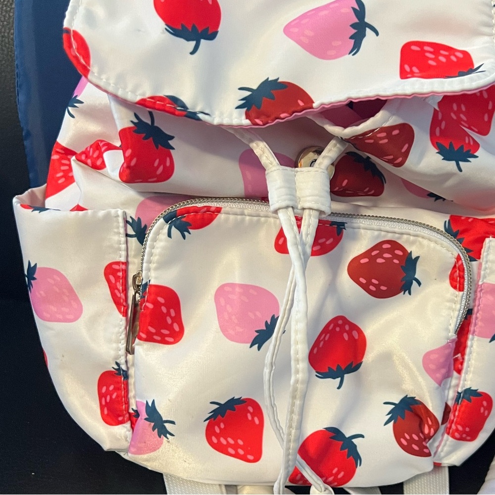 Claire's Strawberry Patterned Mini Backpack - image 4